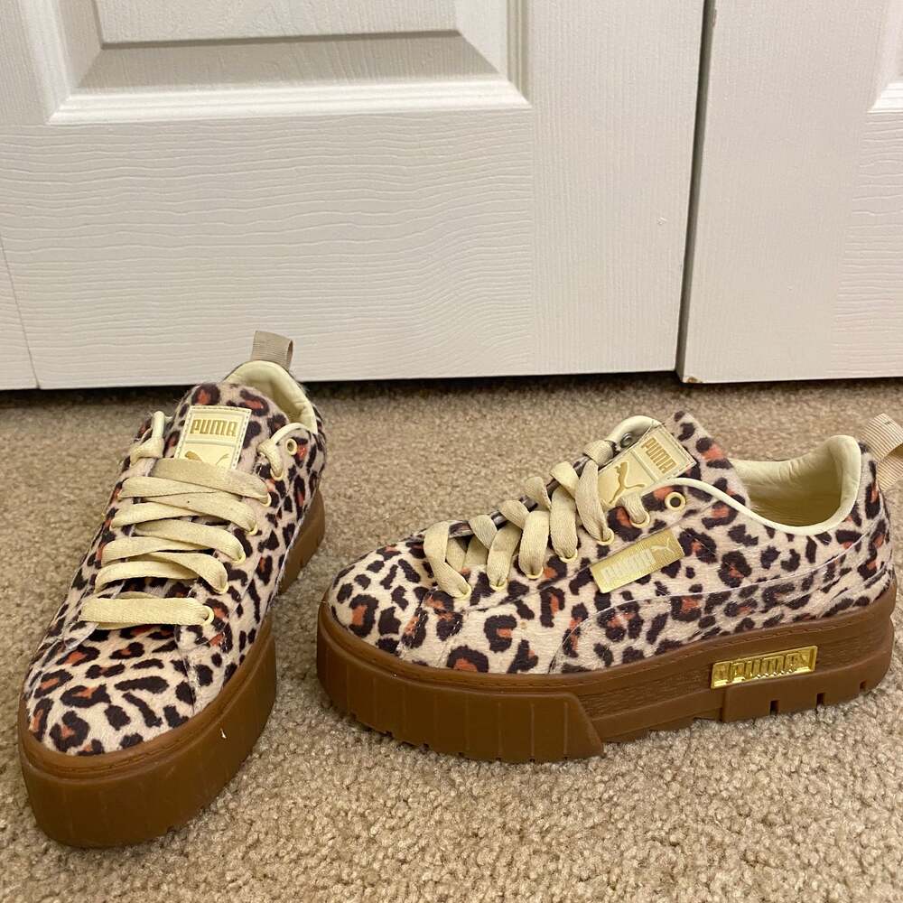 PUMA Mayze Leopard Platform Sneakers 382910-01